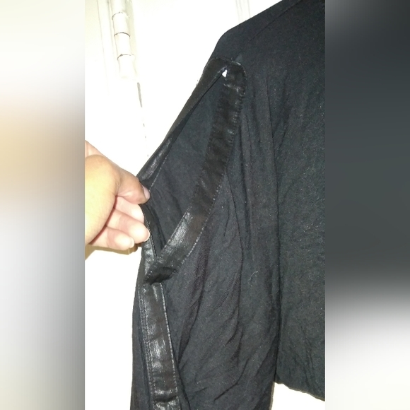 BEBE Cold shoulder tuxedo style bodysuit. - Picture 3 of 6